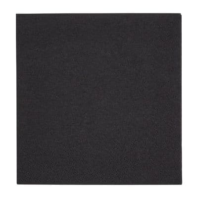 Fiesta Recyclable Cocktail Napkin Black 24x24cm 2ply 1/4 Fold (Pack of 4000)