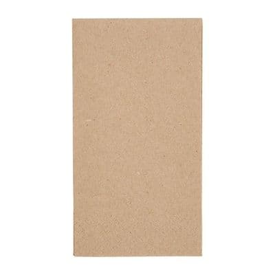 Fiesta Recyclable Recycled Lunch Napkin Kraft 33x33cm 2ply 1/8 Fold (Pack of 2000)