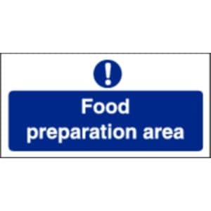 Food Preparation Area Sign