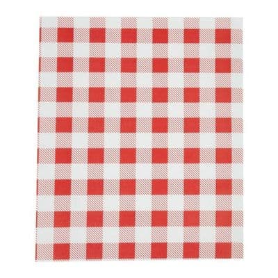 Greaseproof Paper Sheets Red Gingham (Pack of 200)