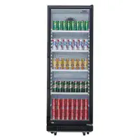 Nisbets Essentials Upright Display Cooler Black - 346Ltr