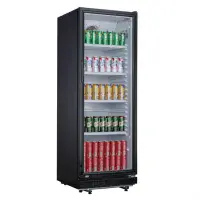 Nisbets Essentials Upright Display Cooler Black - 346Ltr