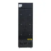Nisbets Essentials Upright Display Cooler Black with Light Box - 354Ltr