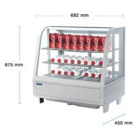 Polar C-Series Countertop Food Display Fridge 100Ltr White