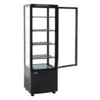 Polar C-Series Energy Efficient Curved Door Display Fridge Black 235Ltr