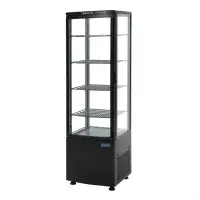 Polar C-Series Energy Efficient Curved Door Display Fridge Black 235Ltr