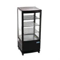 Polar C-Series Energy Efficient Curved Door Display Fridge Black 86Ltr