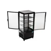 Polar C-Series Energy Efficient Curved Door Display Fridge Black 86Ltr