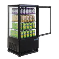 Polar C-Series Energy Efficient  Display Fridge Black 68Ltr