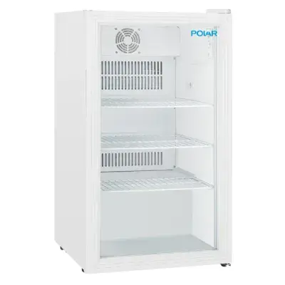 Polar C-Series Under Counter Display Fridge White 90Ltr