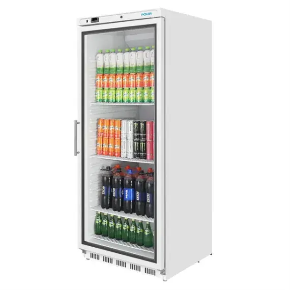 Polar C-Series Upright Display Fridge White 600Ltr