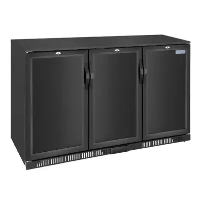 Polar G-series 850mm Triple Door Back Bar Cooler Solid Door 320 Ltr
