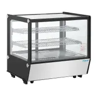 Polar G-Series Countertop Display Fridge Black Square Glass 120Ltr