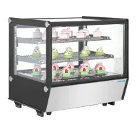 Polar G-Series Countertop Display Fridge Black Square Glass 120Ltr