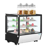 Polar G-Series Countertop Display Fridge Black Square Glass 120Ltr