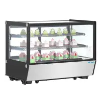 Polar G-Series Countertop Display Fridge Black Square Glass 160Ltr