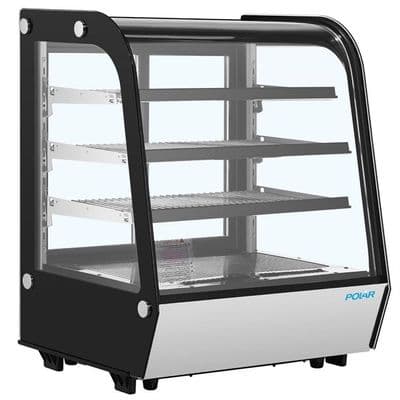 Polar G-Series Rounded Glass Countertop Display Fridge 145Ltr