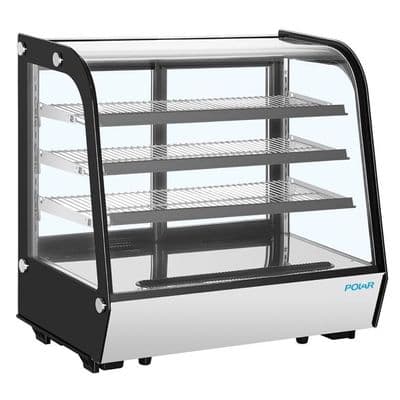 Polar G-Series Rounded Glass Countertop Display Fridge 185Ltr