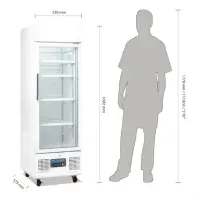 Polar G-Series Upright Display Fridge 218Ltr White