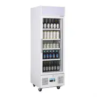 Polar G-Series Upright Display Fridge 218Ltr White