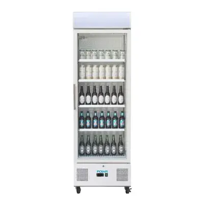 Polar G Series Upright Display Fridge 368Ltr White