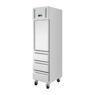 Polar U-Series Single Door & 3 Drawer Slimline GN Cabinet Refrigerator