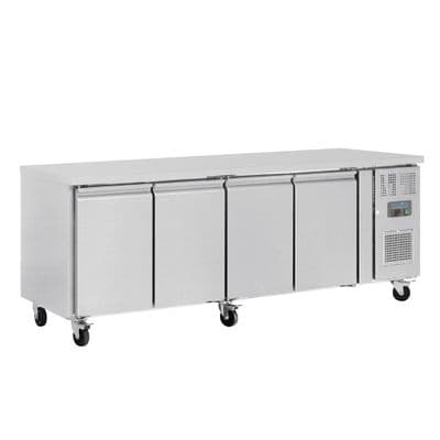 Polar U-Series Slimline Four Door Counter Fridge 449Ltr