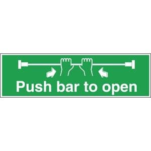 Push Bar To Open Sign
