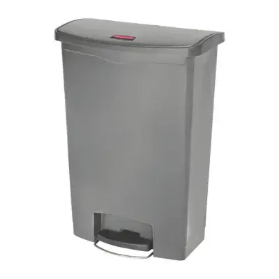 Rubbermaid Slim Jim Step-On Pedal Bin Grey - Available in 4 Sizes