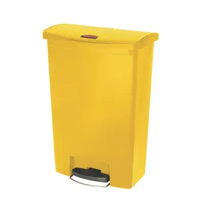 Rubbermaid Slim Jim Step-On Pedal Bin Yellow - Available in 3 Sizes