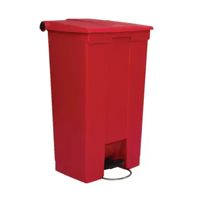 Rubbermaid Step-On Pedal Bin Red - Available in 3 Sizes