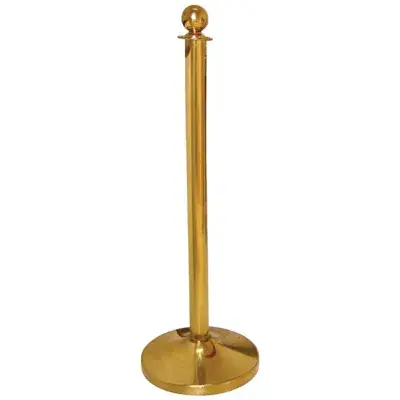 Stainless Steel Barrier Post Ball Top - Brass Finish