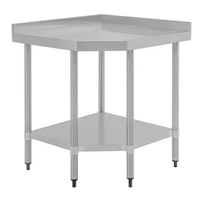 Stainless Steel Corner Table 600mm