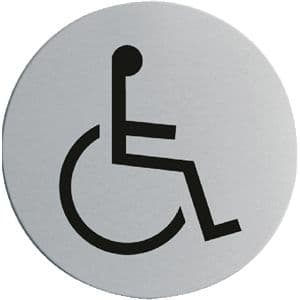 Stainless Steel Door Sign - Disabled