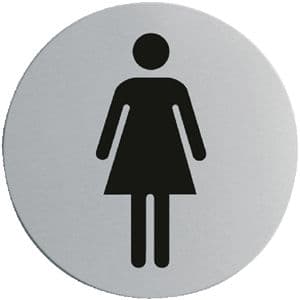 Stainless Steel Door Sign - Ladies