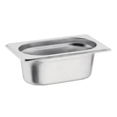 Stainless Steel Gastronorm Container 1/9 Size 176x108mm - Available in 3 Depths