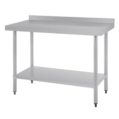 Stainless Steel Prep Table with Upstand 1200mm