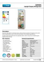 Unifrost GDR401 Display Chiller 370L (Promotion Price)