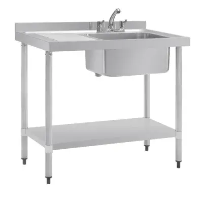 Vogue Single Sink Left Hand Drainer 1000mm