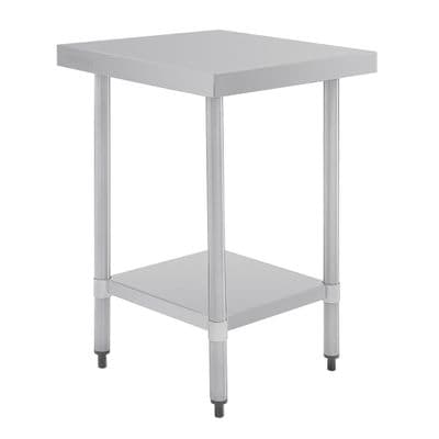 Vogue Square Stainless Steel Prep Table