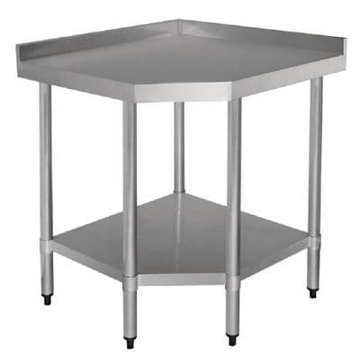 Vogue Stainless Steel Corner Table 700mm
