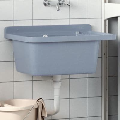 Wall Mounted Utility Sinks - Resin - Grey
