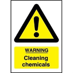 Warning Cleaning Chemicals Sign