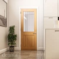 Ely Prefinished Oak Glazed (1 Lite Half)