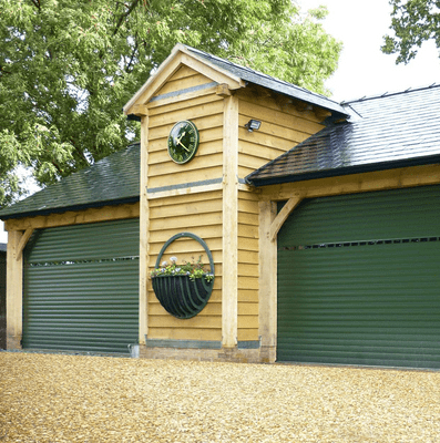 Roller Garage Door in Moss Green