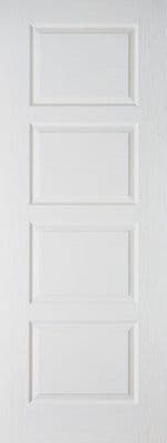 White Moulded Contemporary Fire Door (4P)