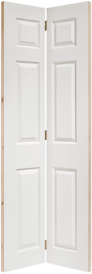 White Moulded Textured Bi-Fold (6P)