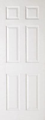 White Moulded Textured Fire Door (6P)