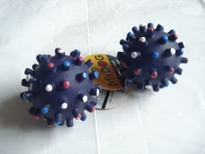 Squeaky Blue Spikey Ball