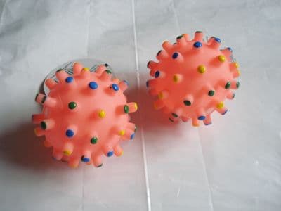 Squeaky Pink Spikey Ball